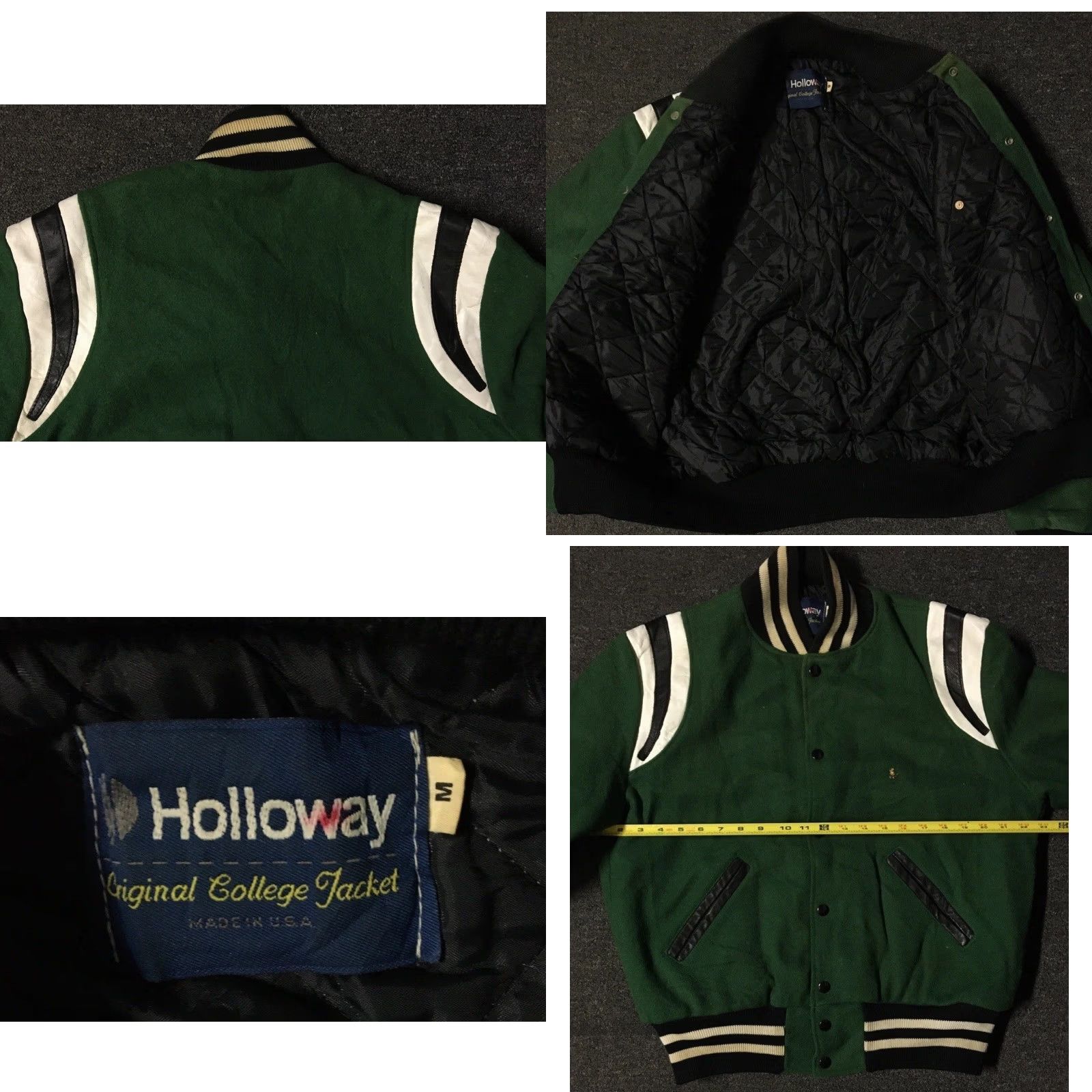Vintage Vtg 80s Faded Varsity Letterman Jacket M USA School Football Track PE Grunge 90s Size US M / EU 48-50 / 2 - 10 Thumbnail