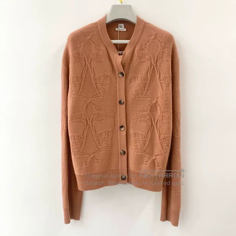 Hermes Hermes Red Knitted Sweater for Women Size S / US 4 / IT 40 - 1 Thumbnail