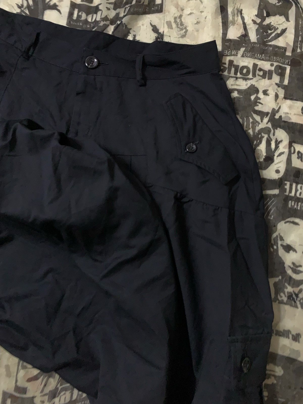 Yohji Yamamoto 💥Avant Grade Gadget Crow Gothic Cargo Harem Pant Size 30" / US 8 / IT 44 - 3 Thumbnail