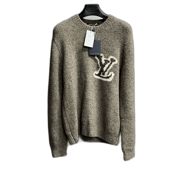 Louis Vuitton Louis Vuitton Brown Letter Print Long Sleeve Sweater Size US L / EU 52-54 / 3 - 1 Thumbnail