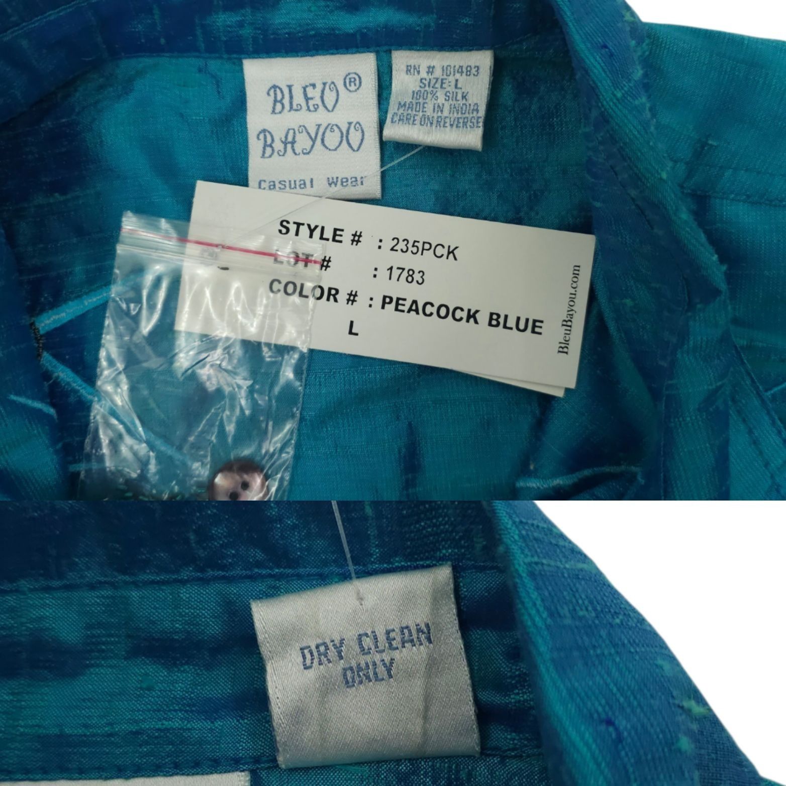 Other Bleu Bayou Silk Shirt L Starburst Sequin Cyber Y2K Whimsy Size L / US 10 / IT 46 - 7 Thumbnail