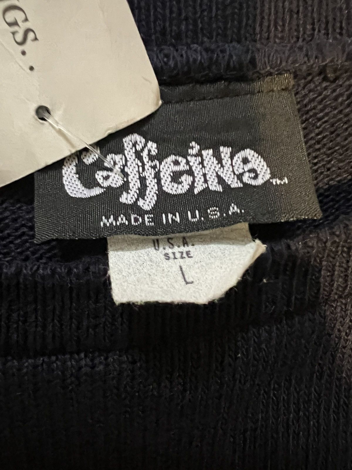 Other Vintage Caffeine Records Navy Knit Pullover Sweater Size US L / EU 52-54 / 3 - 7 Thumbnail