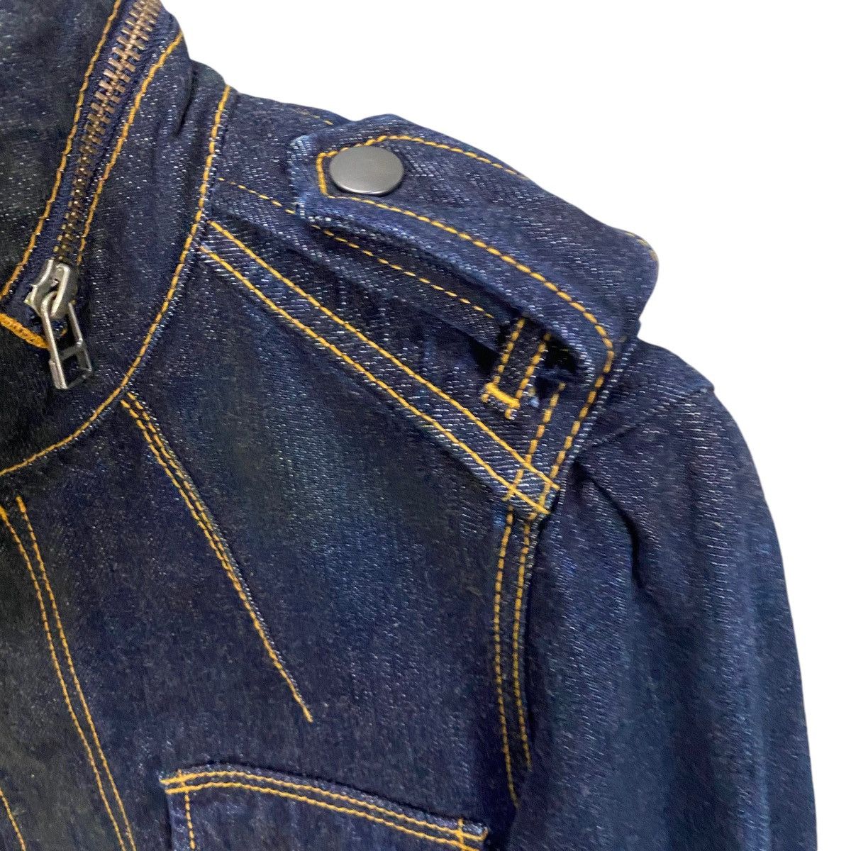 Japanese Brand Denim Bush Jacket Indigo Blue Size US S / EU 44-46 / 1 - 16 Thumbnail