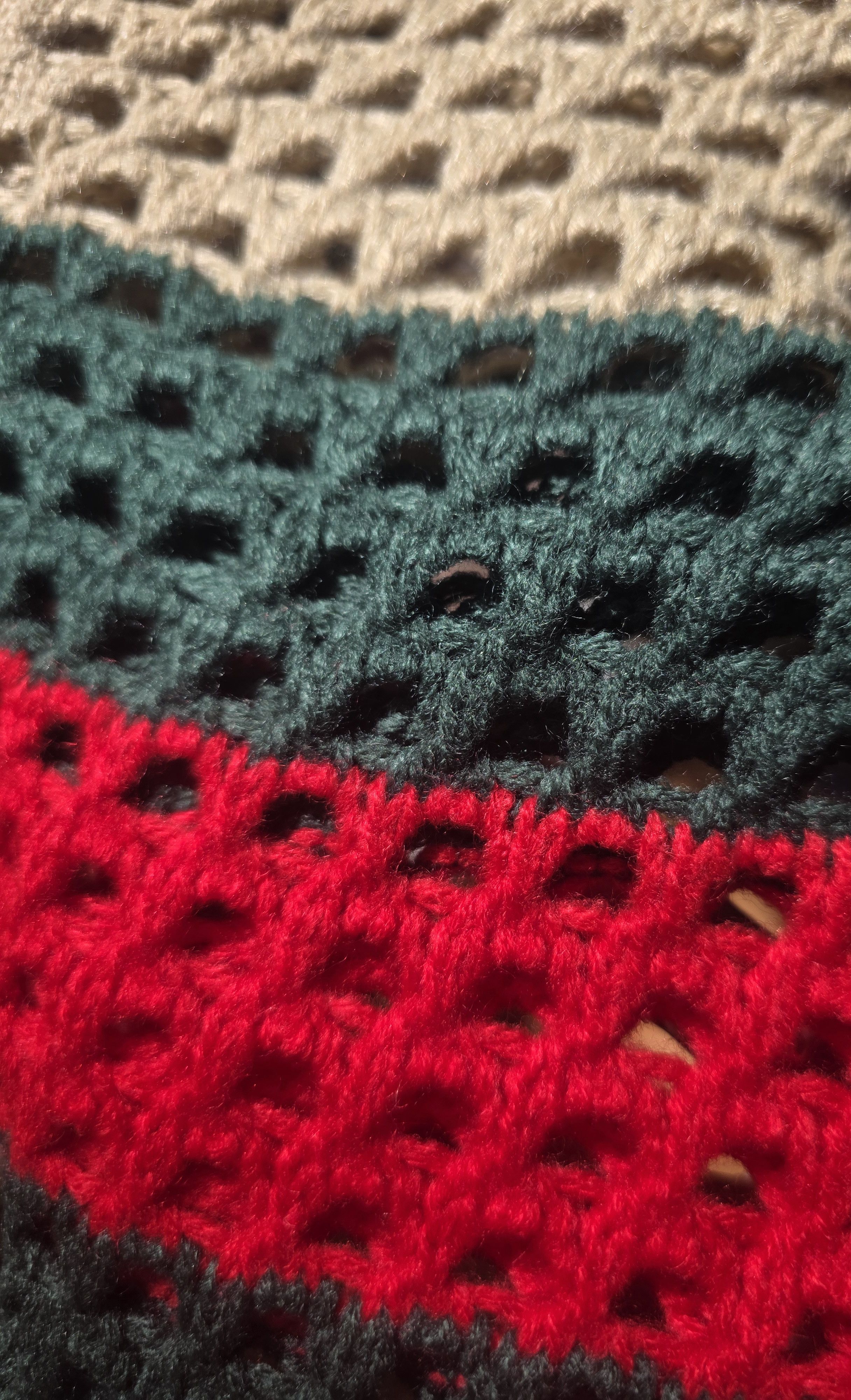 Other Vintage‑Inspired Knit Top — Beige/Green/Red knitted, size M Size M / US 6-8 / IT 42-44 - 3 Thumbnail