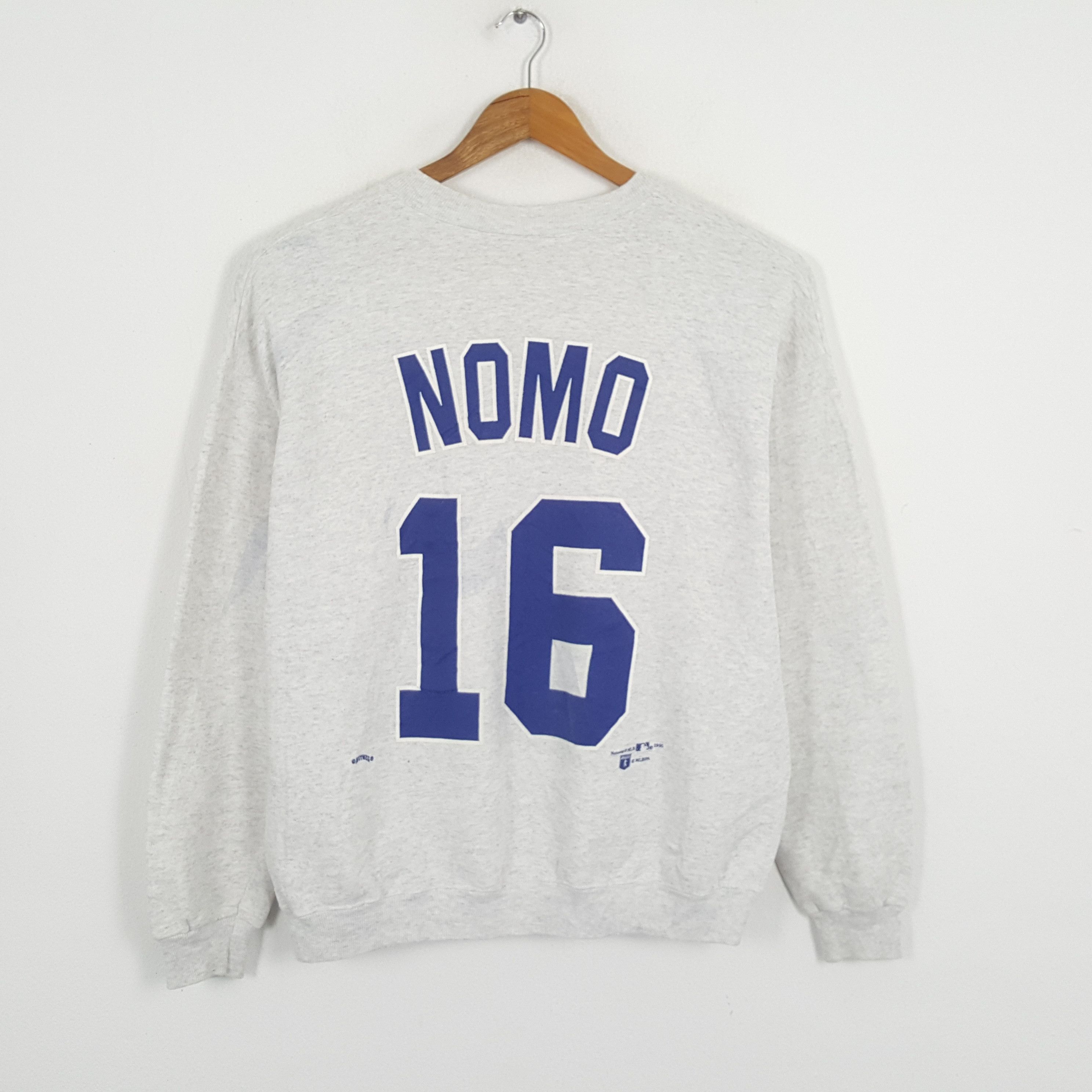 MLB × Vintage Vintage 90's DODGERS NOMO 16 Baseball Team MLB Sweatshirts Size US XL / EU 56 / 4 - 3 Thumbnail