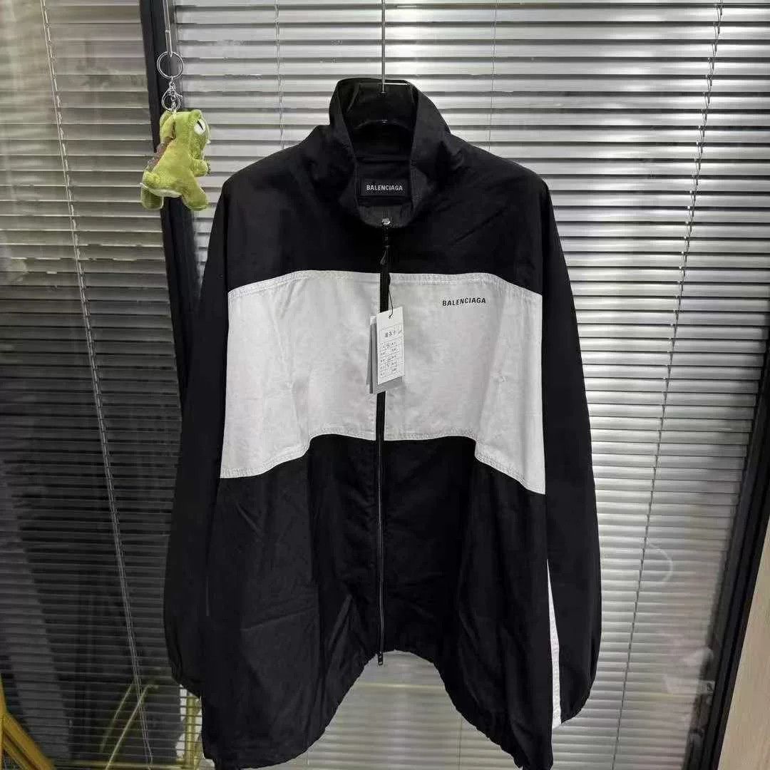 Balenciaga Balenciaga Black White Paneled Windbreaker Size US M / EU 48-50 / 2 - 1 Thumbnail