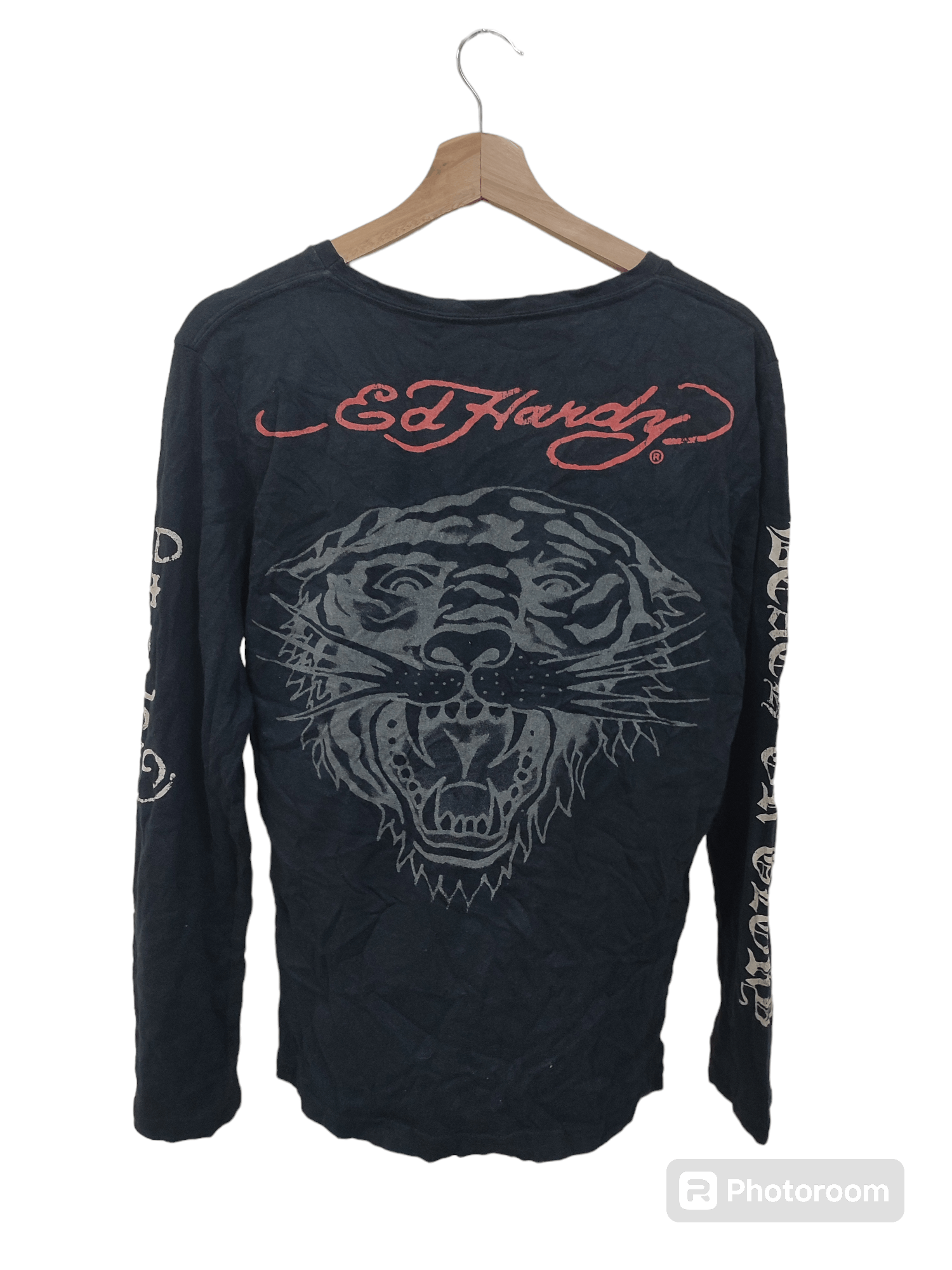 Ed Hardy × Vintage Vintage Ed Hardy Tiger Los Angeles Longsleeve Size US M / EU 48-50 / 2 - 6 Thumbnail