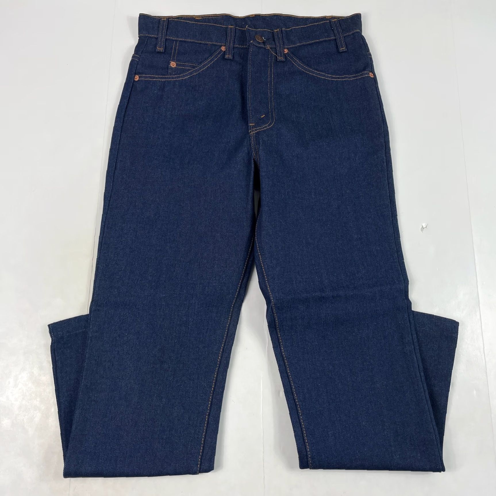 Levi's VINTAGE Levi's 508 Jeans Mens 32 x 30 Blue Orange Tab Straight Leg Denim 70s USA Mens Jeans Size US 32 / EU 48 - 2 Thumbnail