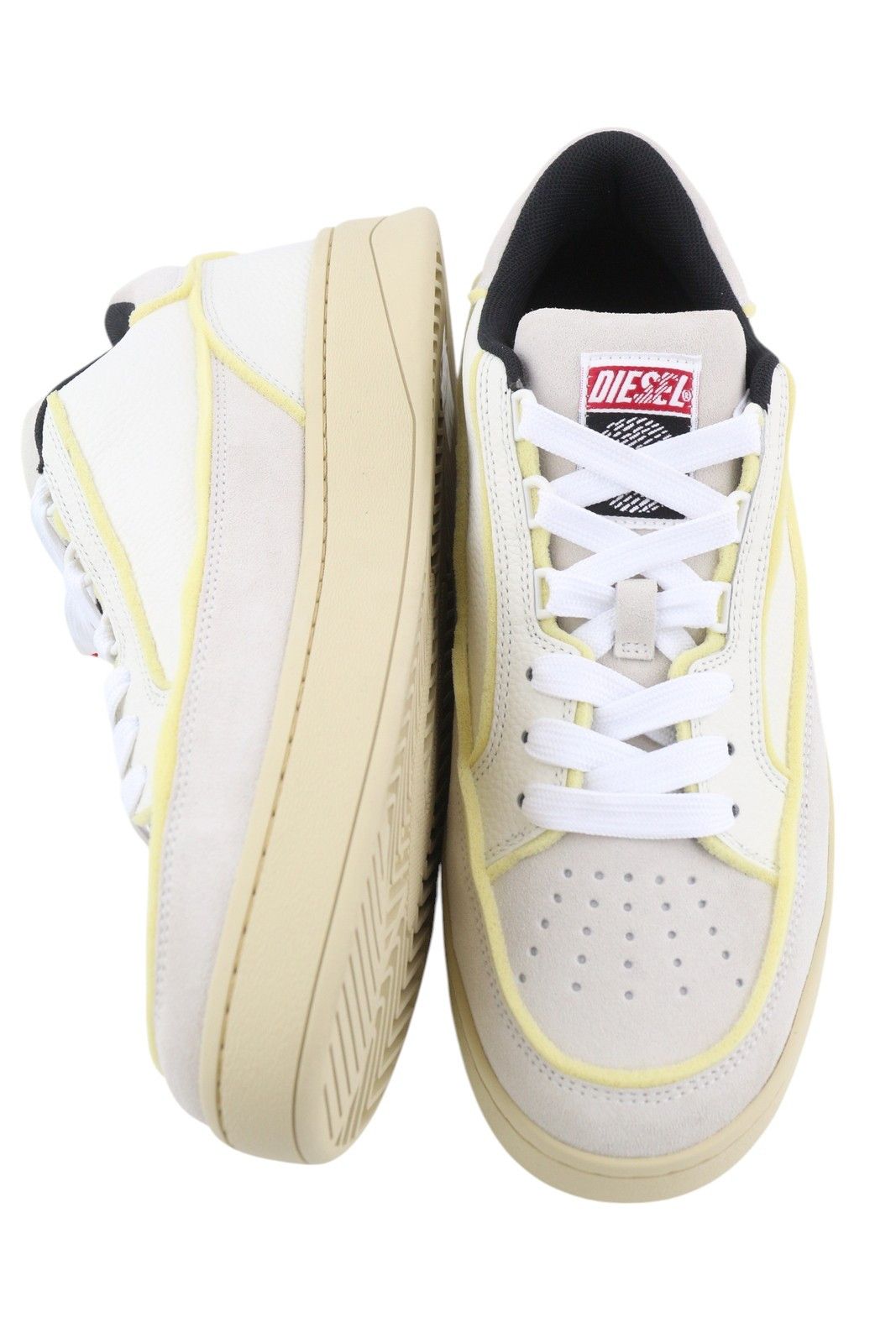 Diesel S-SINNA LOW EU44 White Leather Low Top 41100 Size US 11 / EU 44 - 7 Thumbnail