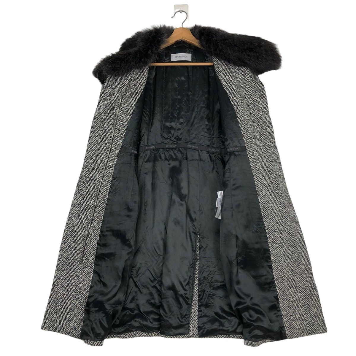 Vintage 🔥VINTAGE LONG JACKET WOOL SPORTMAX ITALY MINK FUR COLLAR Size M / US 6-8 / IT 42-44 - 16 Thumbnail