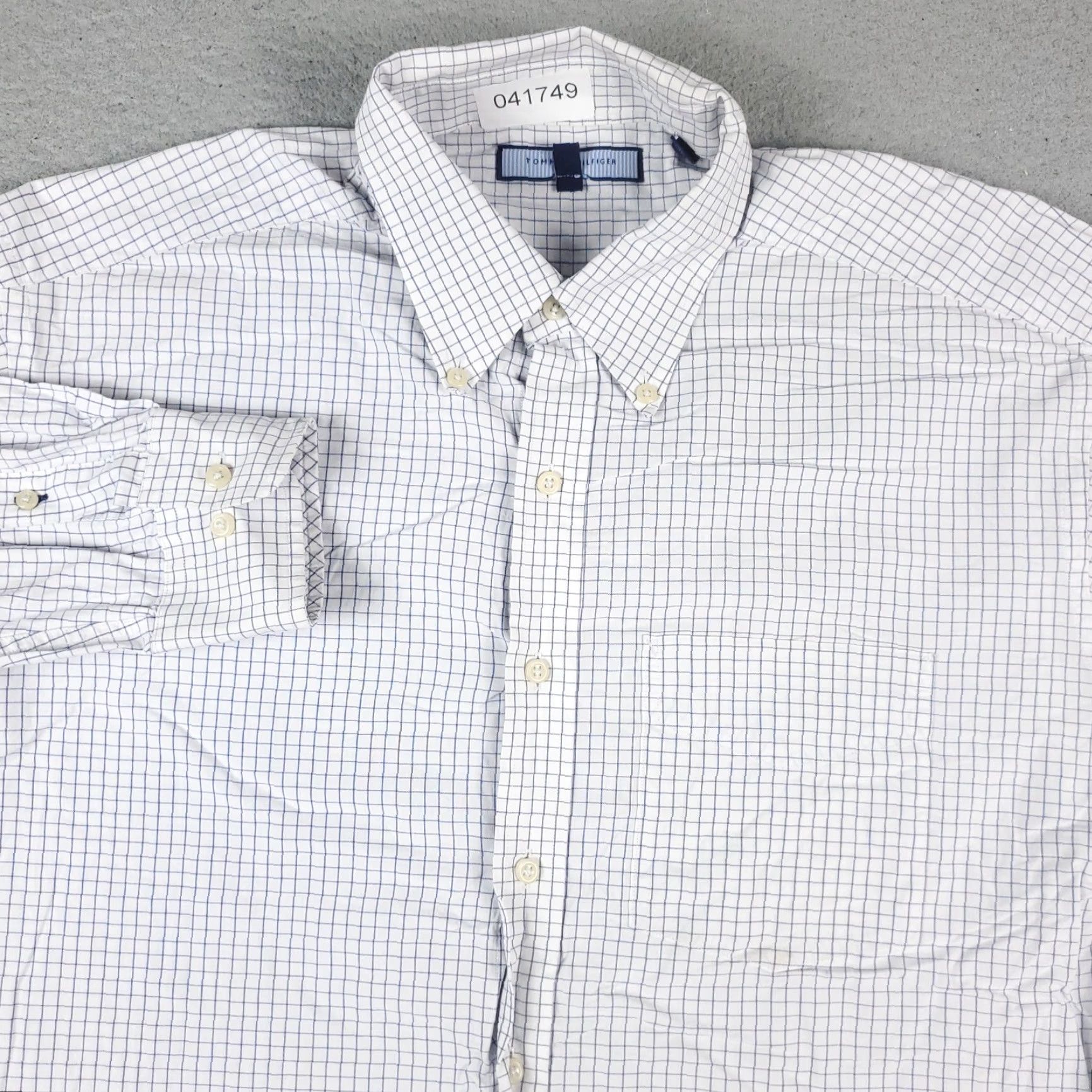 Tommy Hilfiger Tommy Hilfiger Shirt Mens Large White Blue Check Button-Up Long Sleeve Casual Office Wear L White Check, Tommy Hilfiger, Button-Up, Men, Regular Fit Size US L / EU 52-54 / 3 - 2 Thumbnail