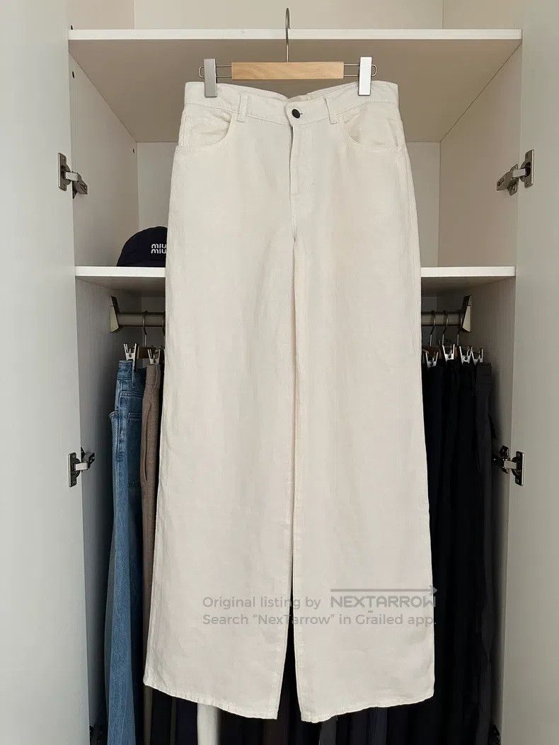 The Row The Row size 26 Eglitta White Linen Pants Size 26" / US 2 / IT 38 - 2 Thumbnail
