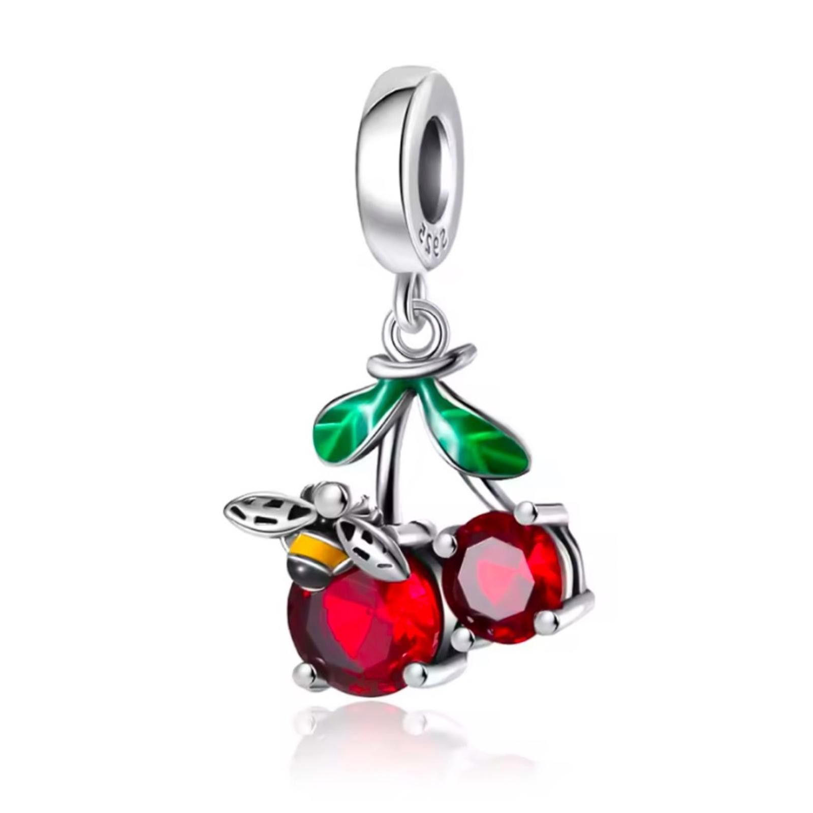 Other NWOT Cherry Fruit Crystal Dangle Charm Sterling Silver 925 Size ONE SIZE - 1 Thumbnail