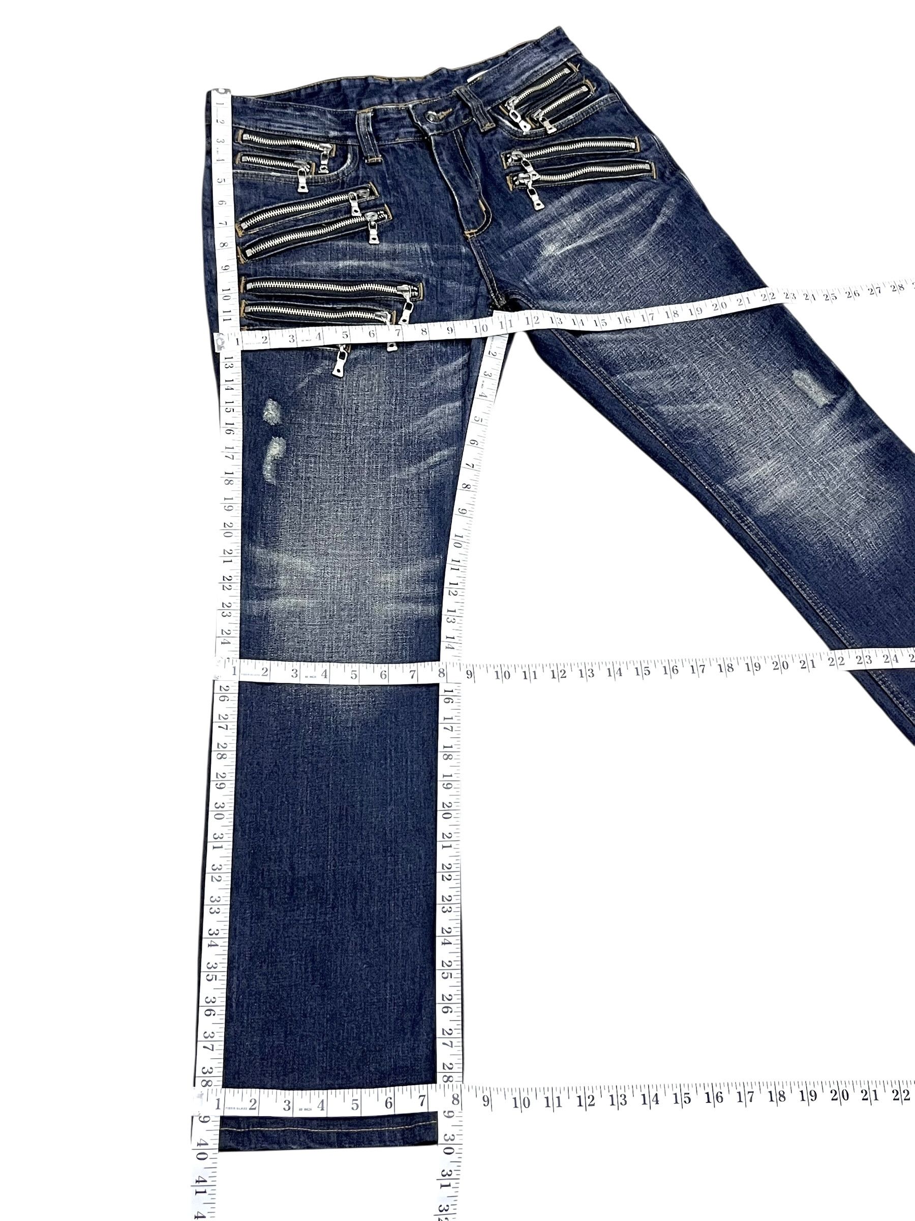 semanticdesign 🔥Ultra Rare Semantic Design Multi-Zipper Grunge Denim Size US 31 - 17 Thumbnail