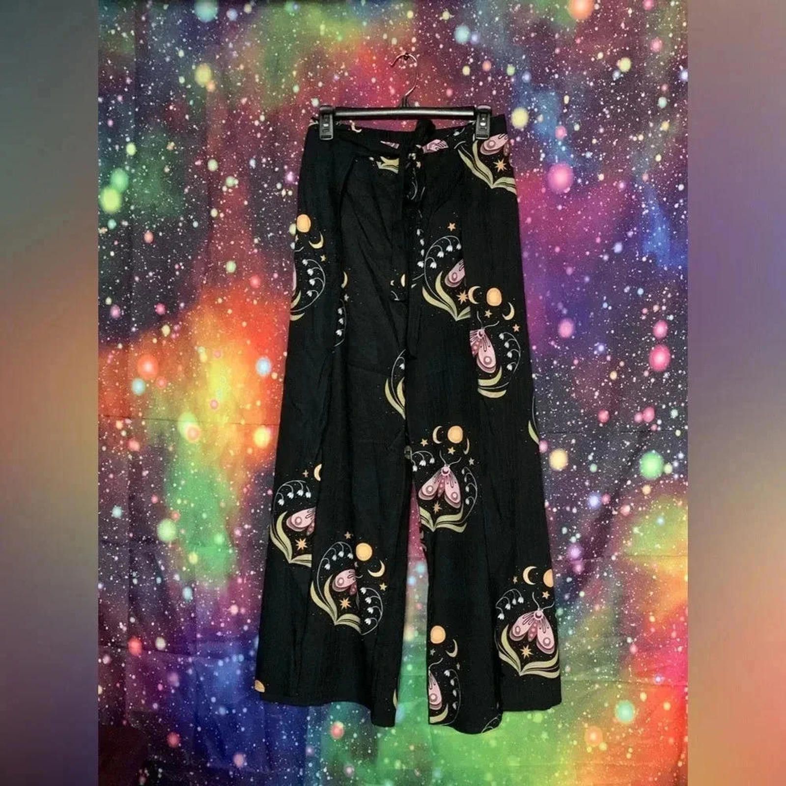 boho wide leg moth pants