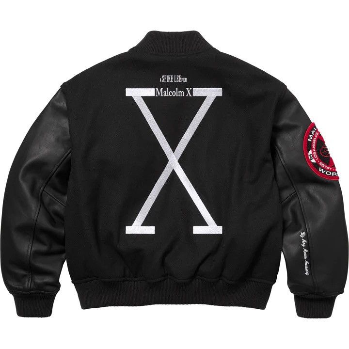 Supreme Supreme 40 Acres Malcom X Varsity Jacket Size US L / EU 52-54 / 3 - 3 Thumbnail