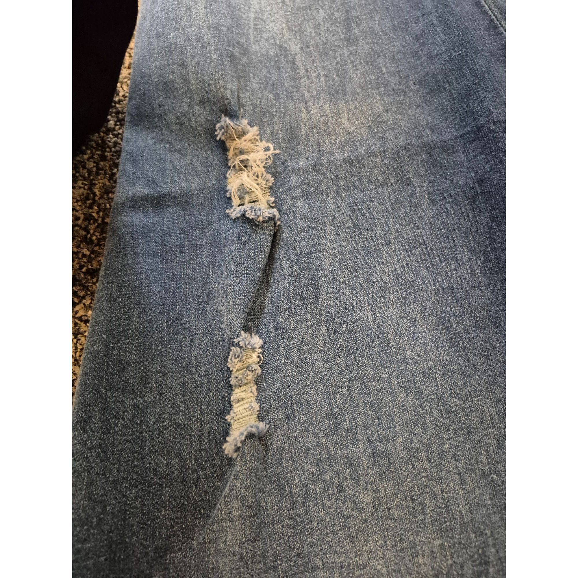 Other Women's High-Waisted Distressed Skinny Jeans Size 18 Blue Tu Size 40" / US 18 - 6 Thumbnail