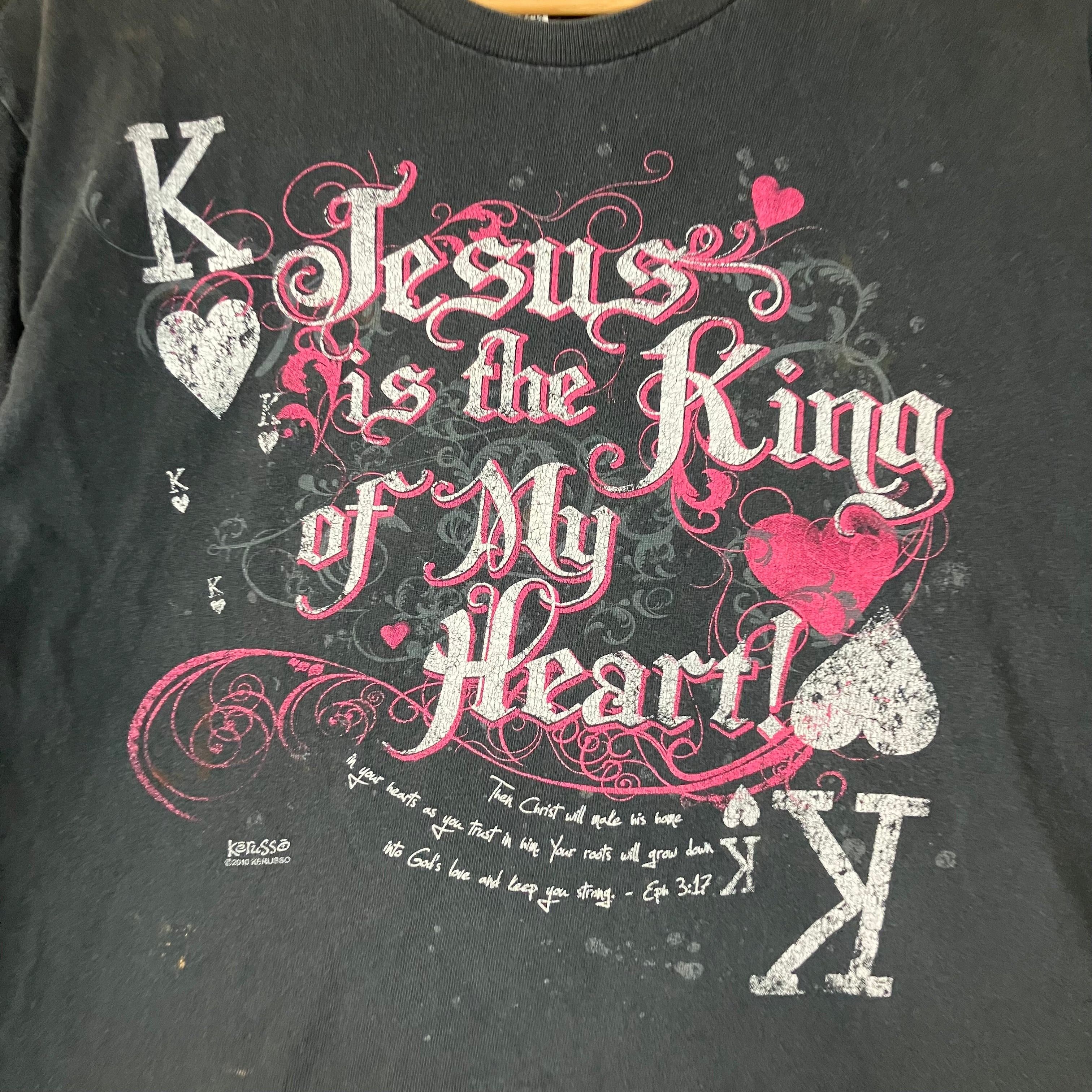 Vintage Y2K ‘Jesus is the king’ Tee Size L Size US L / EU 52-54 / 3 - 6 Thumbnail