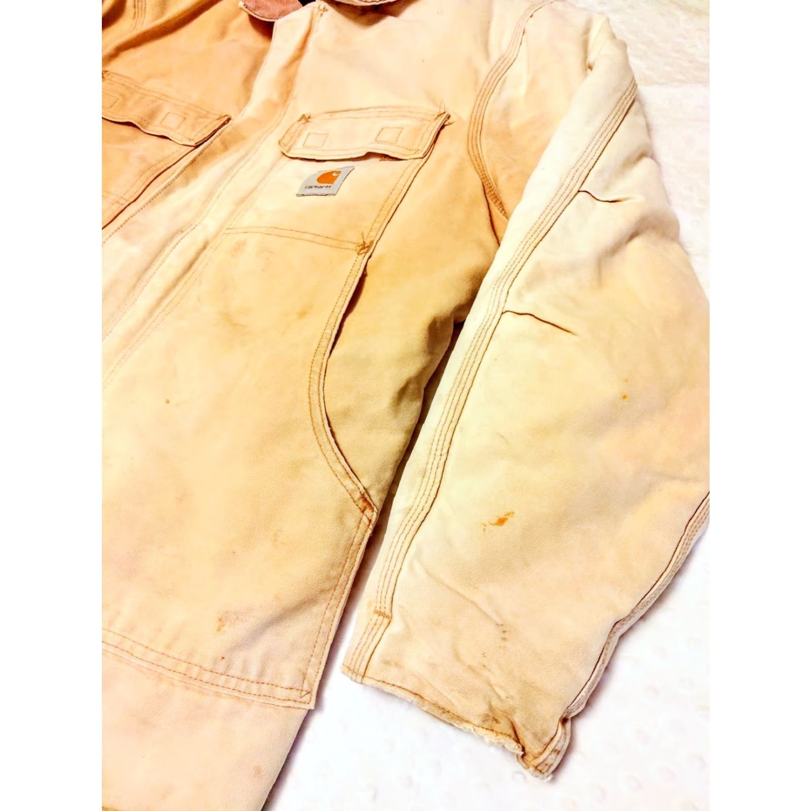 Carhartt VINTAGE Carhartt Chore Jacket Men’s Large XLarge CQ189 Distressed Thrashed Y2K Jacket Morphed for Search Size US L / EU 52-54 / 3 - 2 Thumbnail