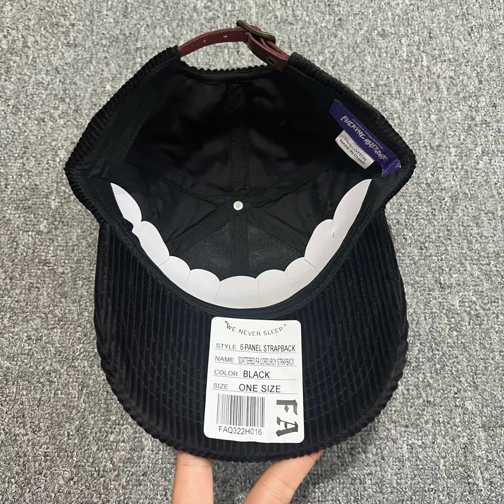 Fucking Awesome Fucking Awesome Corduroy Curved Brim Baseball Cap Q7 Size ONE SIZE - 5 Thumbnail