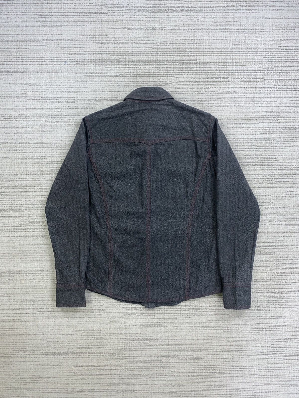 Japanese Brand Vtg A.S.M Atelier Sab Men Western Style Denim Button Shirt Size US M / EU 48-50 / 2 - 2 Thumbnail