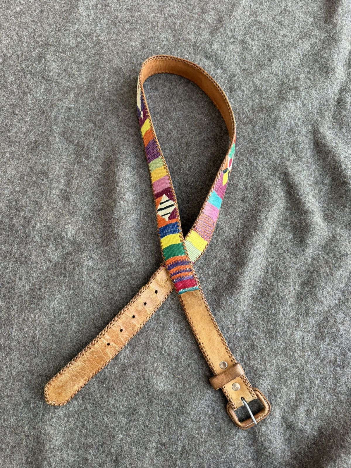 Other Vintage Native Americans Navajo Leather Belt Size ONE SIZE - 1 Thumbnail