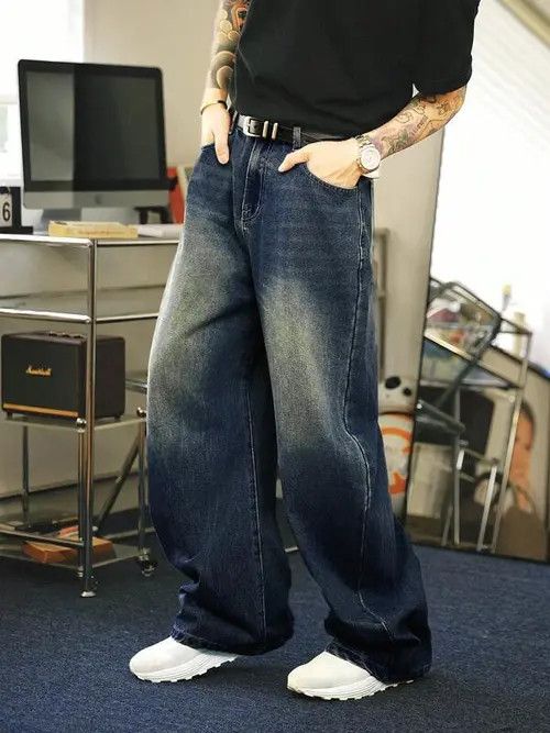 Jean Retro Y2k Denim Jeans Relaxed Fit Size US 34 / EU 50 - 2 Thumbnail