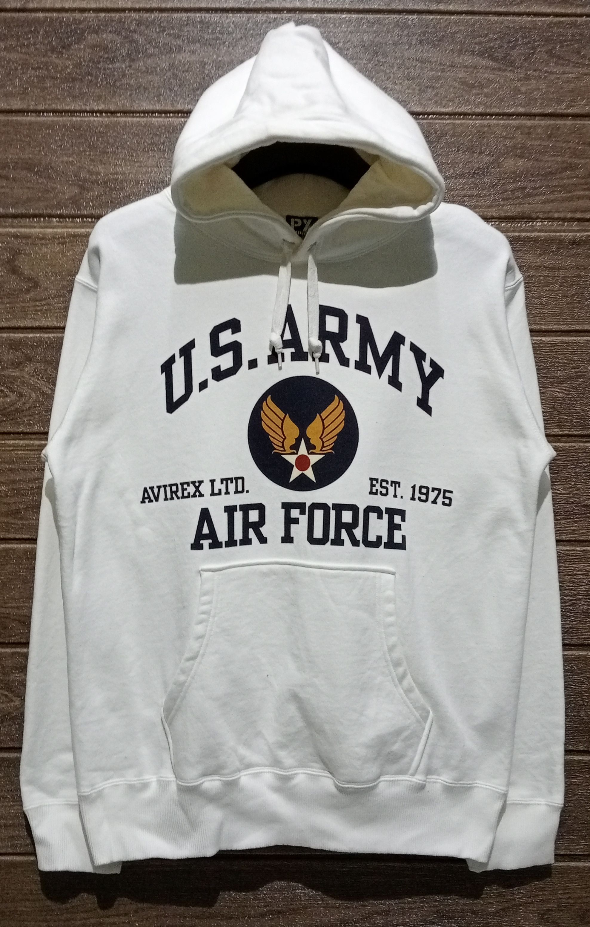 Avirex Vintage Avirex U.S Army Air Force Pullover Hoodie Size US XL / EU 56 / 4 - 1 Thumbnail