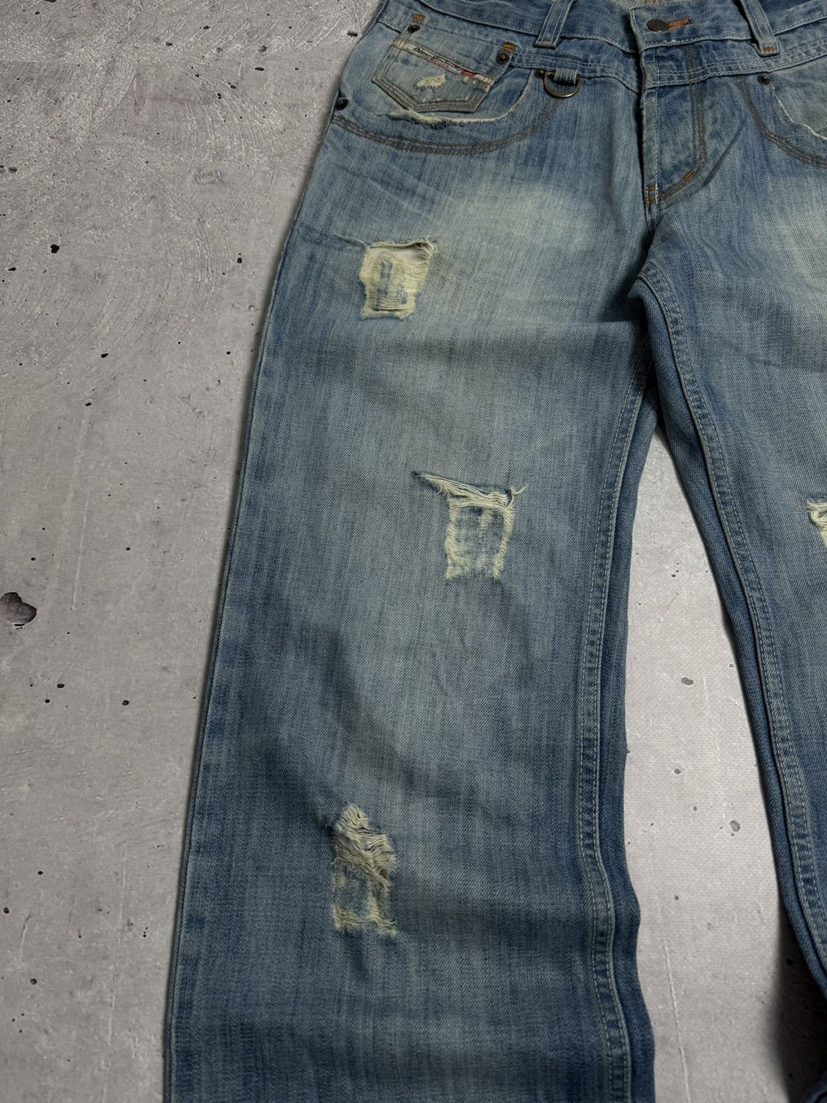 Diesel Vintage Diesel Hysteric Glamour Style Distresed Washed Jeans Size US 31 - 3 Thumbnail
