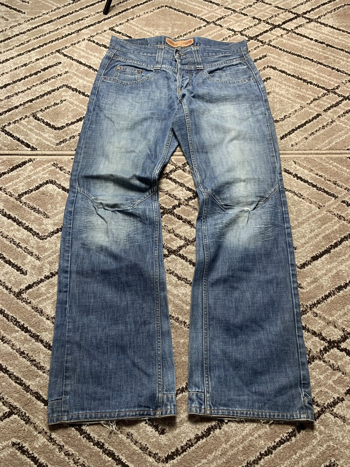 Freeman T. Porter × If Six Was Nine × Japanese Brand Vintage 90's Style Freeman T. porter Distressed Jeans Size US 34 / EU 50 - 1 Thumbnail