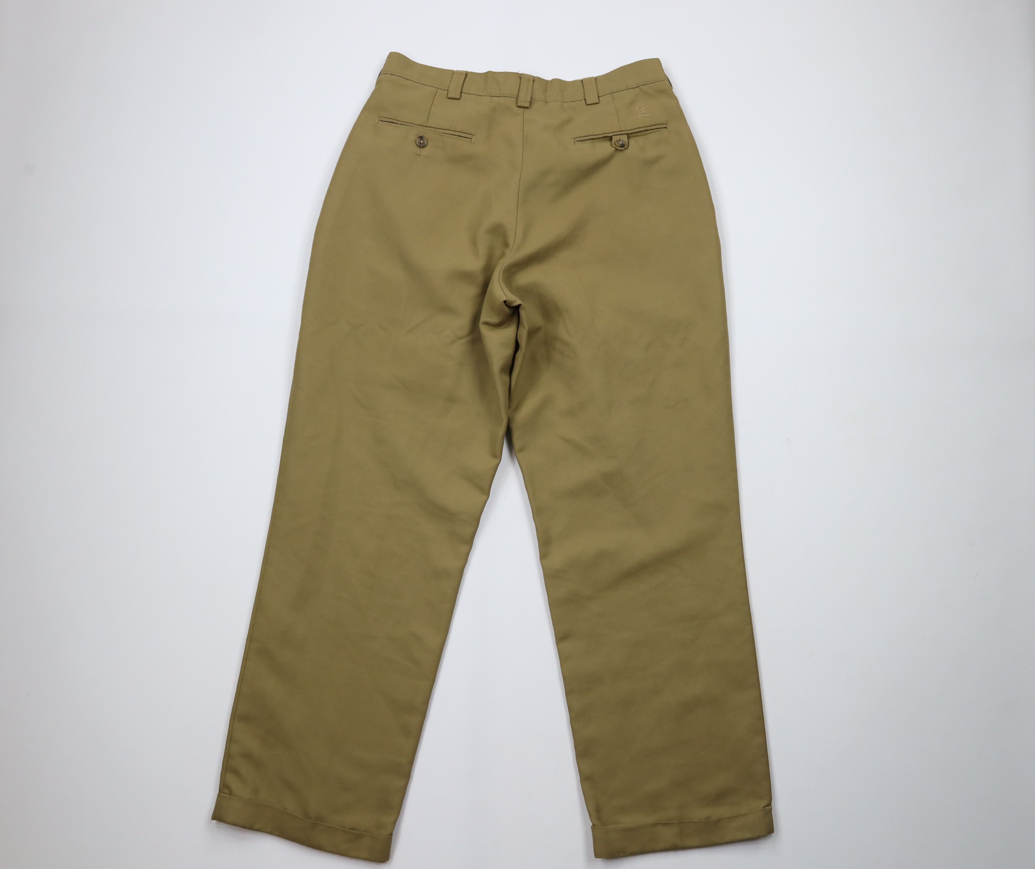 Tommy Hilfiger × Vintage Vintage 90s Tommy Hilfiger Cuffed Wide Leg Chino Pants Brown Size US 32 / EU 48 - 8 Thumbnail