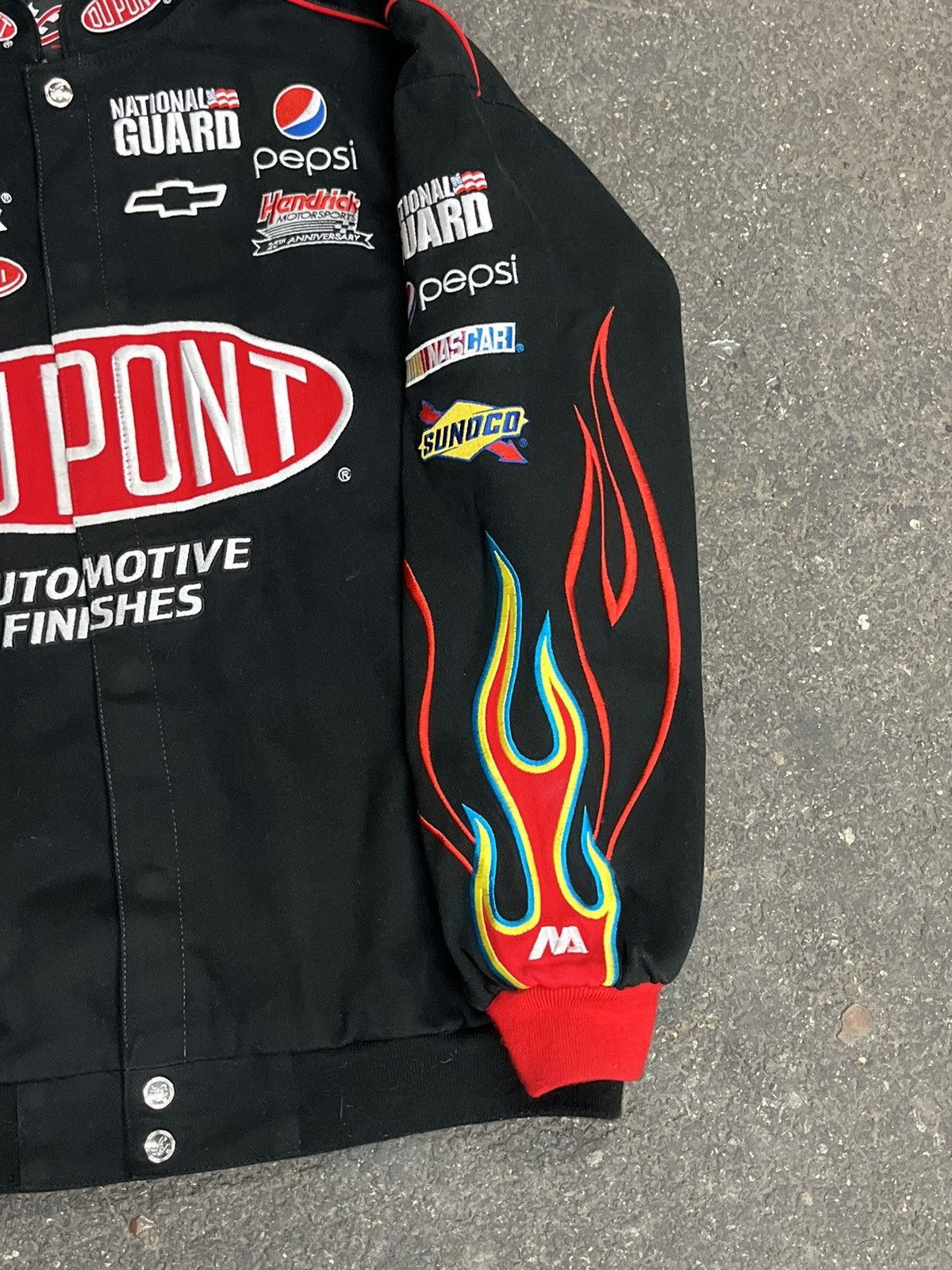 Vintage Crazy rare flame nascar jacket streetwear hype y2k Size US XL / EU 56 / 4 - 4 Thumbnail