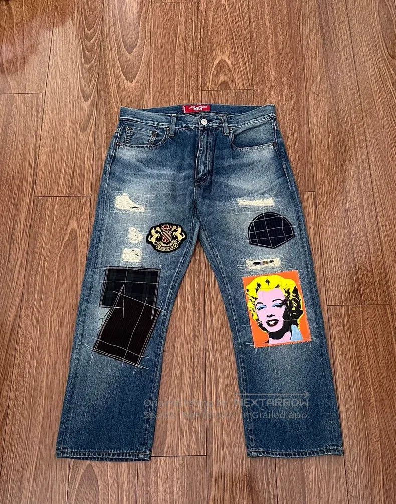 Junya Watanabe Junya Watanabe size S Cat Scratch Washed Denim Pants Size US 26 / EU 42 - 1 Thumbnail