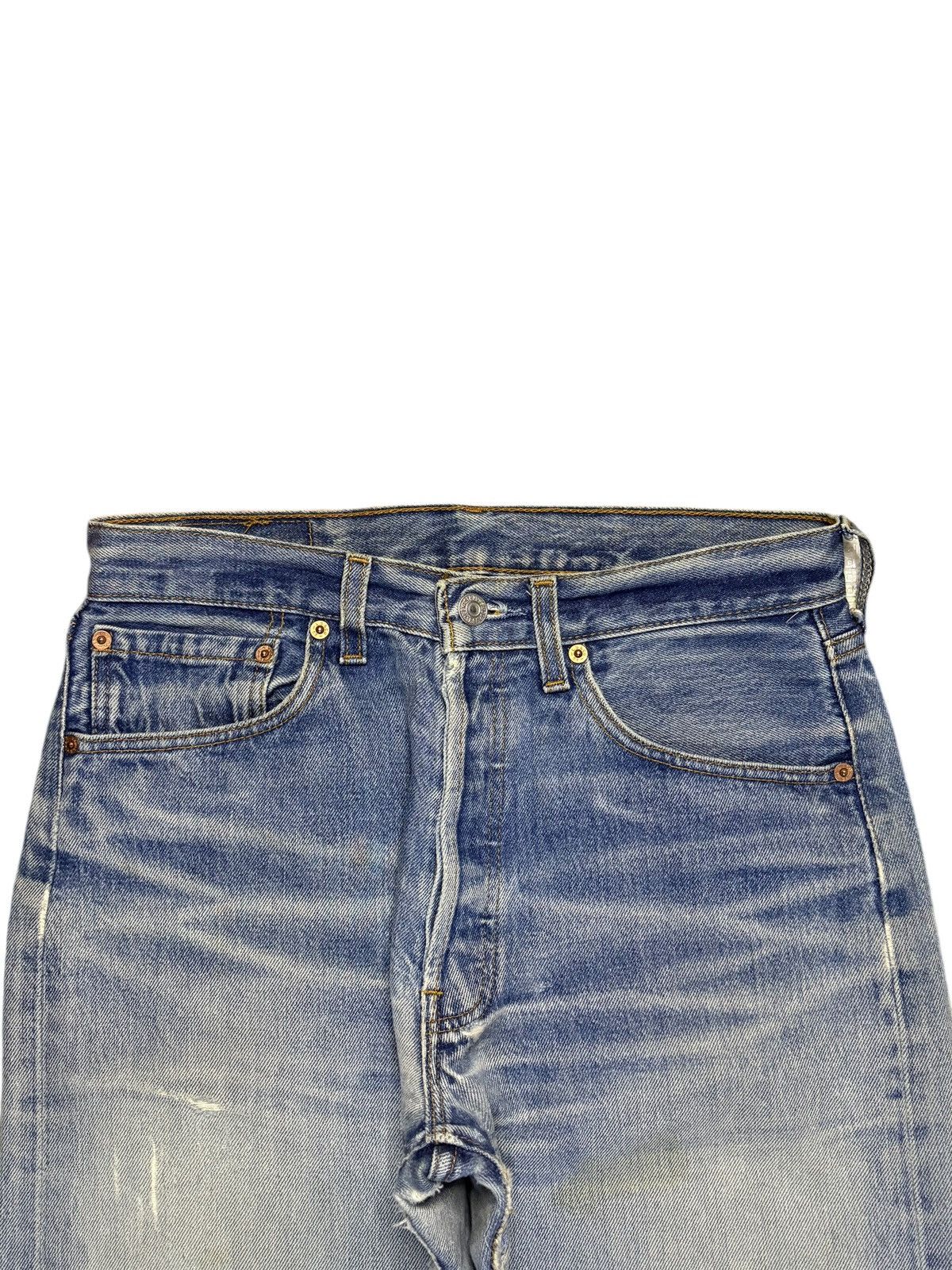 Levi's Vintage 90s Levis 501 Mud Wash Distressed Jeans Size US 30 / EU 46 - 4 Thumbnail