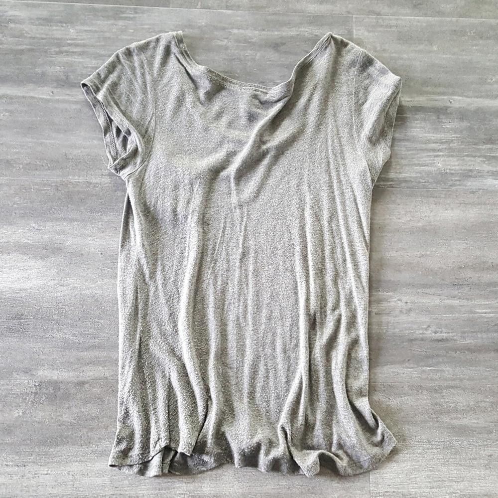 Designer Grey Pocket Studded Short Sleeve Size M / US 6-8 / IT 42-44 - 2 Thumbnail