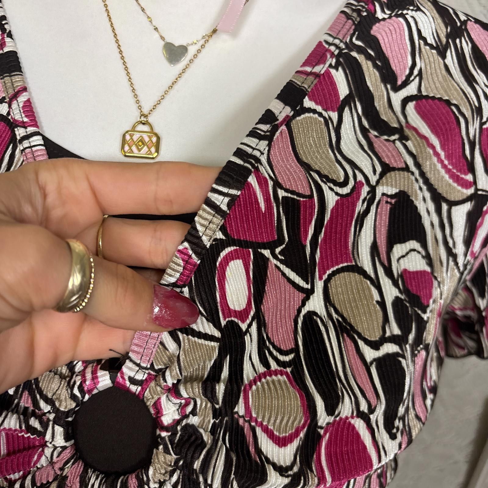 Other y2k office siren polka dot blouse with ring detail Size M / US 6-8 / IT 42-44 - 5 Thumbnail