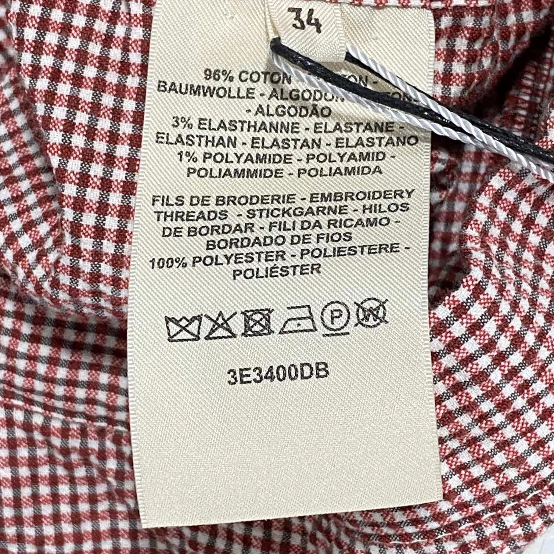 Hermes HERMES Red Mountain Check Embroidered Shorts 34 Size 25" / US 0 / IT 36 - 4 Thumbnail