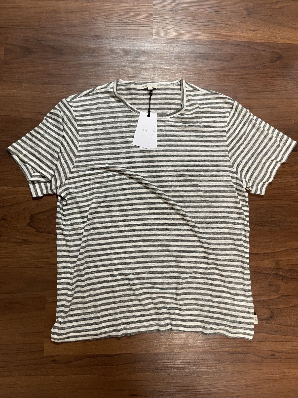 Onia NWT Onia Chad Striped Linen Shirt size Large Size US L / EU 52-54 / 3 - 3 Thumbnail