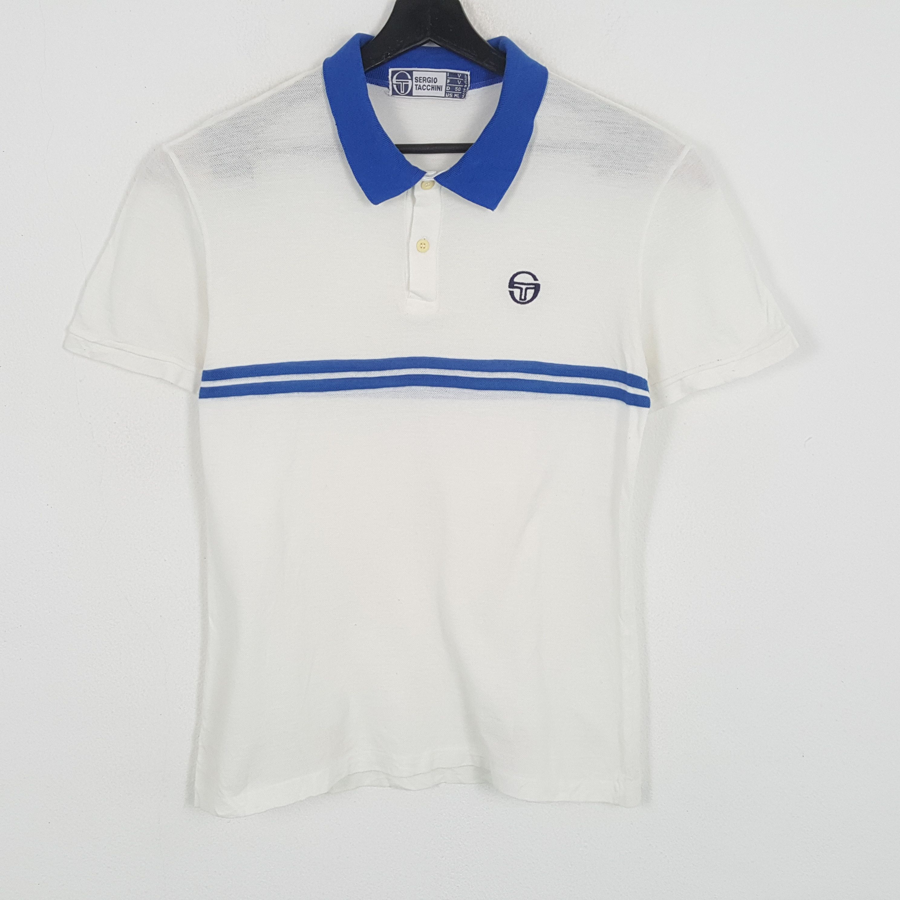 Sergio Tacchini × Vintage SERGIO TACHINI Small Logo Design Polos Size US M / EU 48-50 / 2 - 1 Thumbnail