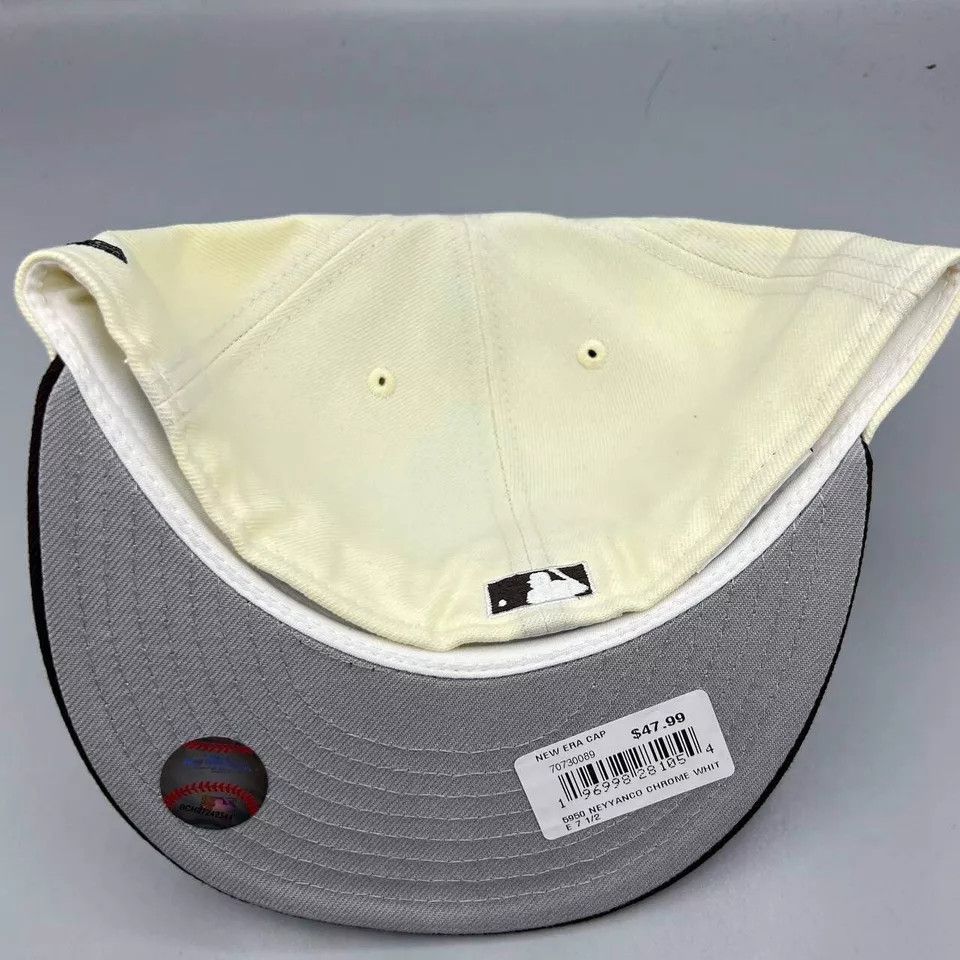 New Era New York Yankees Hat Men 7 1/2 59Fifty New Era MLB Fitted Size ONE SIZE - 6 Thumbnail