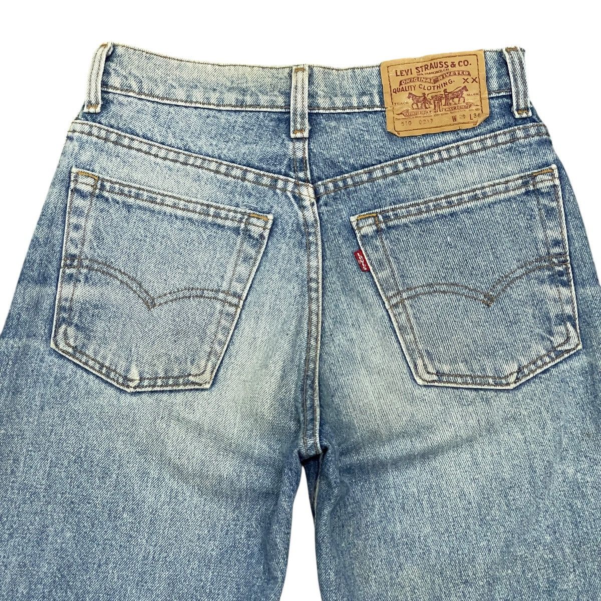 Levi's Vtg 90s Levis 510 Made In USA Regular Fit Straight Leg Jeans Size US 29 - 11 Thumbnail