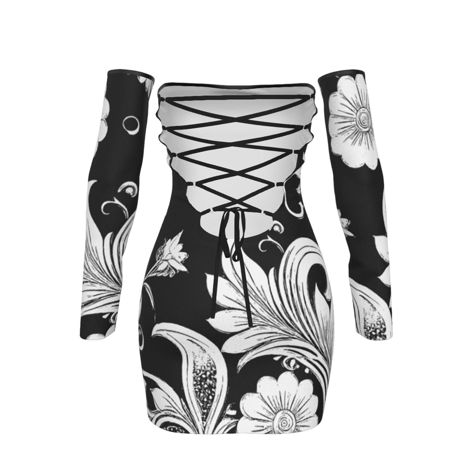 Other fullbreedcustom Print Women's Back Lace-up Dress Size M / US 6-8 / IT 42-44 - 4 Thumbnail