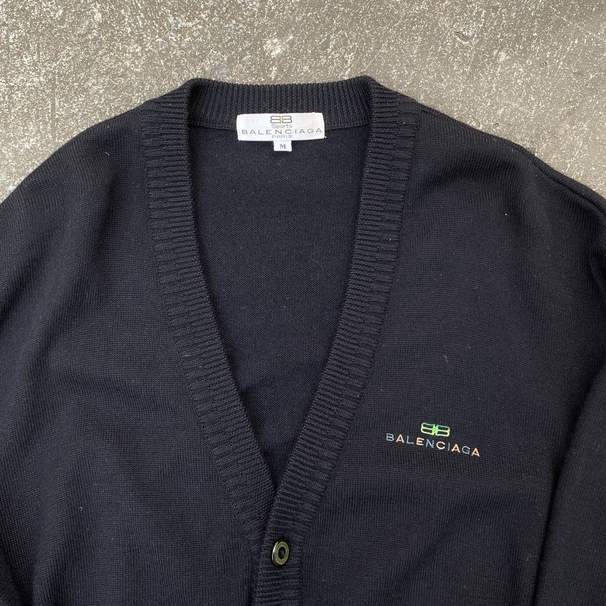 Balenciaga BALENCIAGA Black Logo Knit Cardigan. Size M / US 6-8 / IT 42-44 - 13 Thumbnail