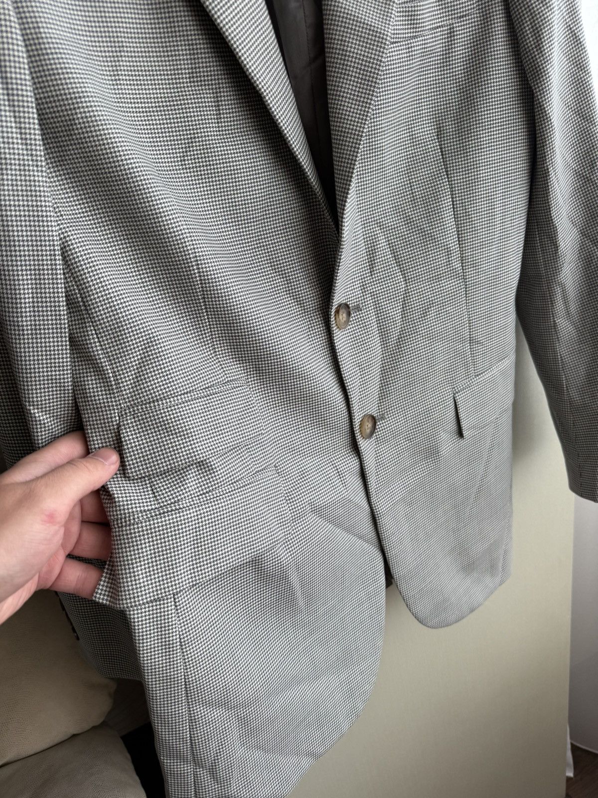 Polo Ralph Lauren Polo Ralph Lauren Houndstooth Pattern 2 Button Blazer Size XS / US 0-2 / IT 36-38 - 4 Thumbnail