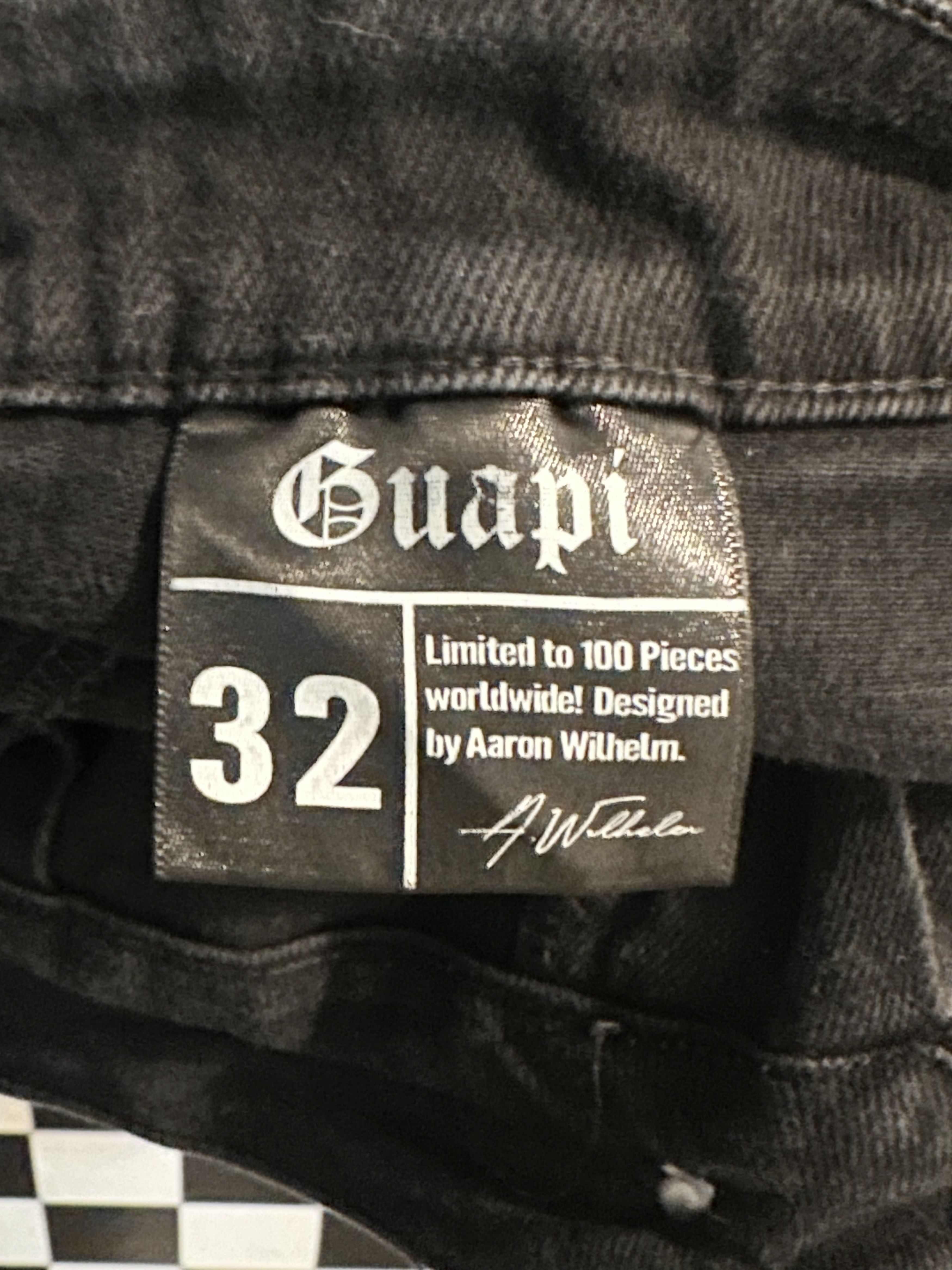 GUAPI RARE 1/100* Obsidian Black Stacked Denim Size US 32 / EU 48 - 4 Thumbnail