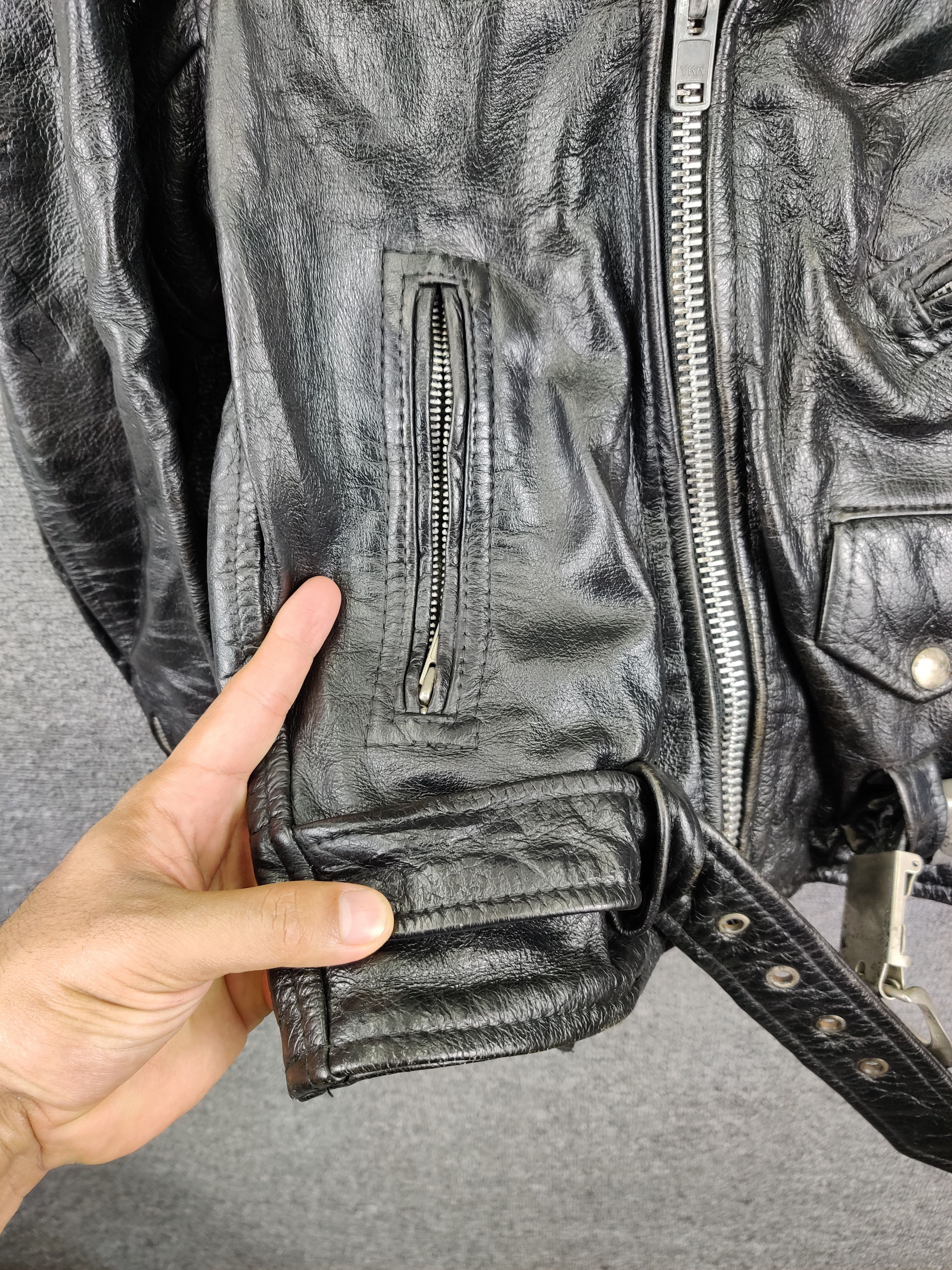 Vintage Vintage Unik Leather Motorcycle Jacket Like Perfecto Size US M / EU 48-50 / 2 - 7 Thumbnail