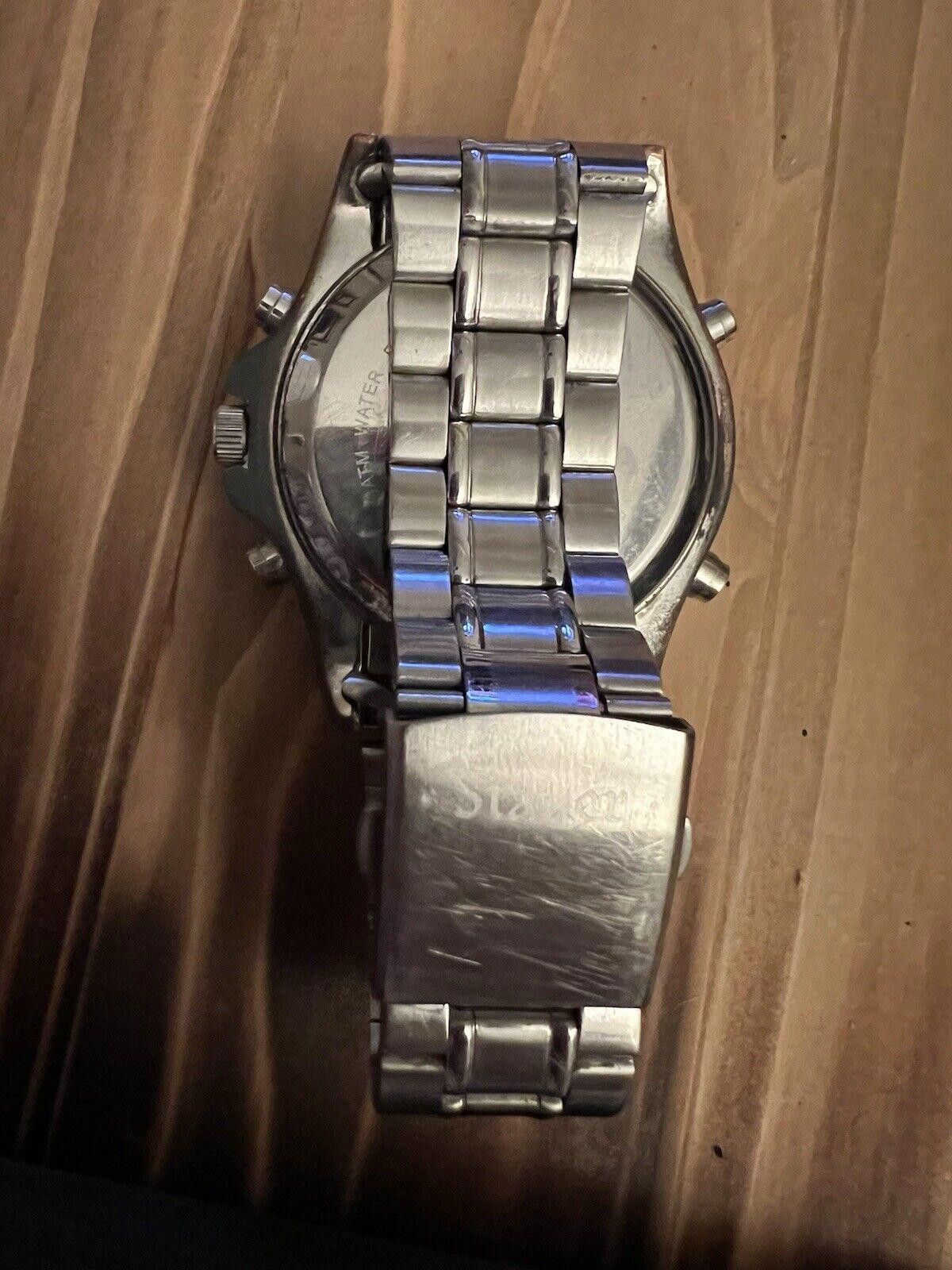Designer Vintage STAUER CHRONOGRAPH mens watch New Battery Size ONE SIZE - 8 Thumbnail