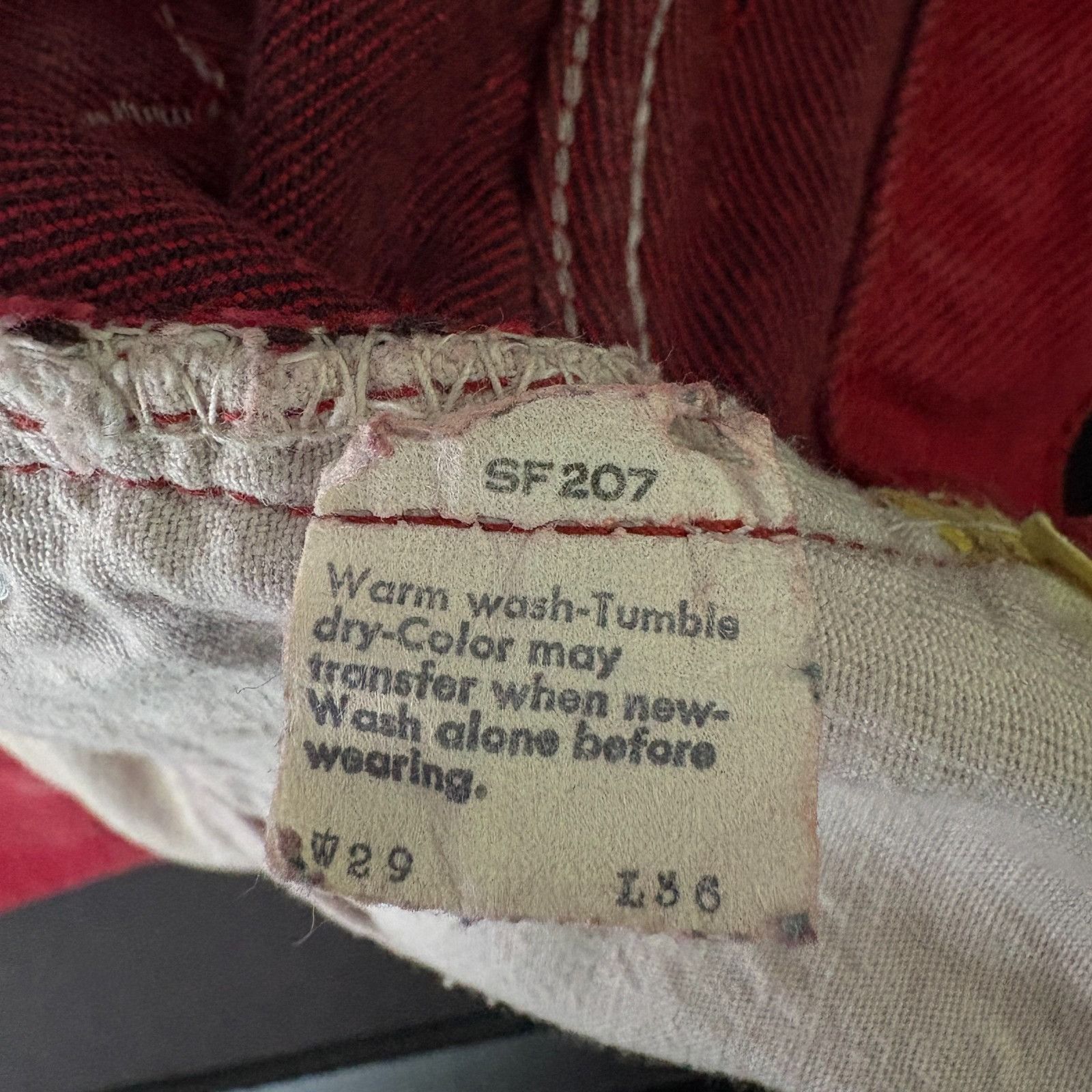 Levi's 1983 Vintage Levi’s 501 Distressed Selvedge Red USA Made Den Size US 28 / EU 44 - 7 Thumbnail