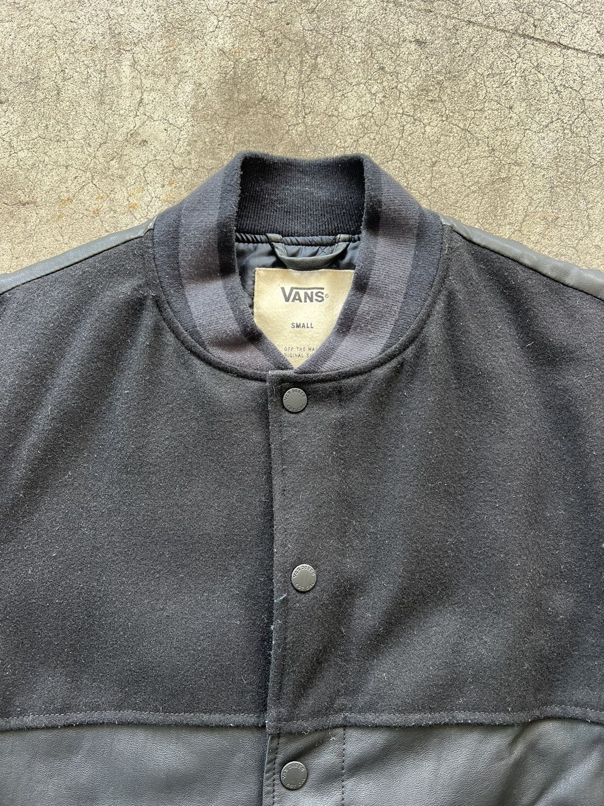 Vans Vans Leather Wool Jacket Size US S / EU 44-46 / 1 - 3 Thumbnail