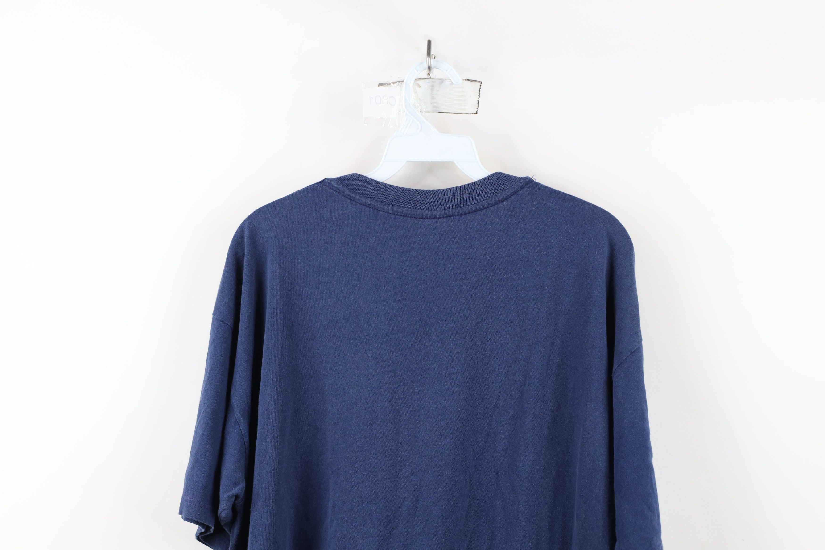 Vintage Vintage 90s Streetwear Michel Normandie France T-Shirt Blue Size US L / EU 52-54 / 3 - 12 Thumbnail